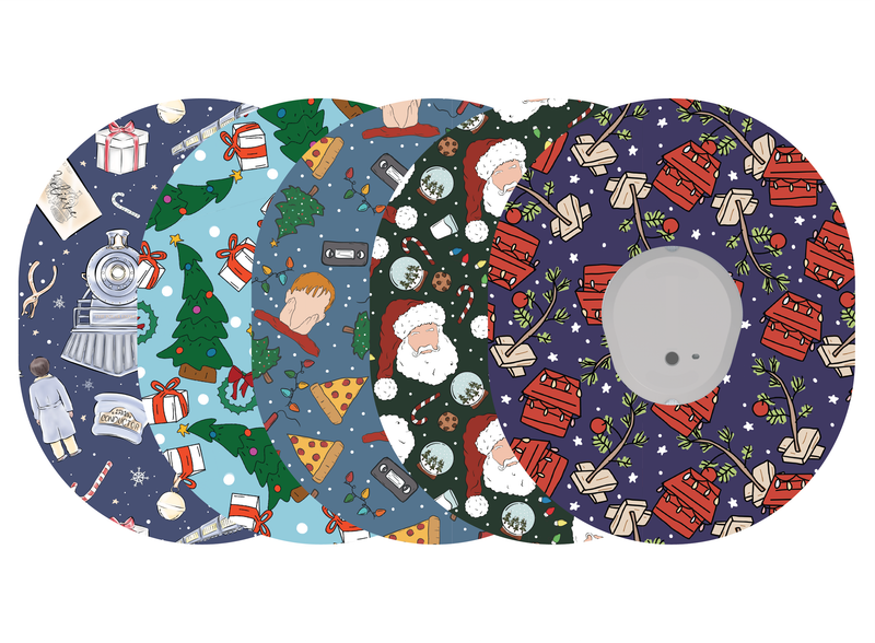 Glucomart Dexcom G7 Adhesive Patches (5-Pack) Christmas Classics