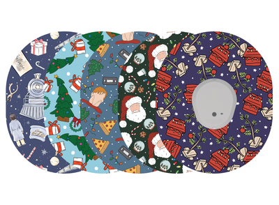 Glucomart Dexcom G7 Adhesive Patches (5-Pack) Christmas Classics