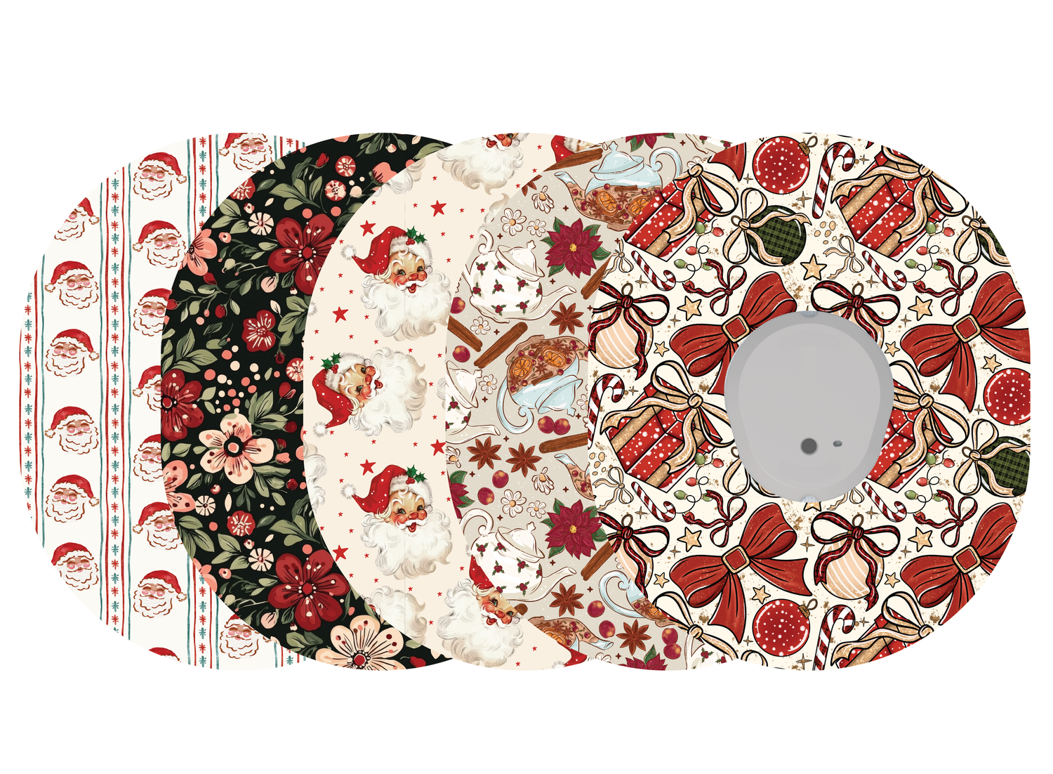 Glucomart Dexcom G7 Adhesive Patches (5-Pack) Vintage Christmas