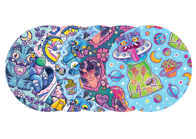 Glucomart Adhesive Patch for Libre, Dexcom G7, and Dexcom Stelo - Pop Music 2 CGM OverPatches 5-Pack