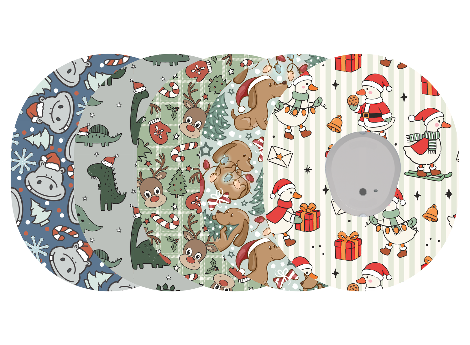 Glucomart Dexcom G7 Adhesive Patches (5-Pack) Christmas Cuties