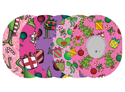 Glucomart Premium Dexcom G7 Adhesive Patches Anti Christmas 5-Pack