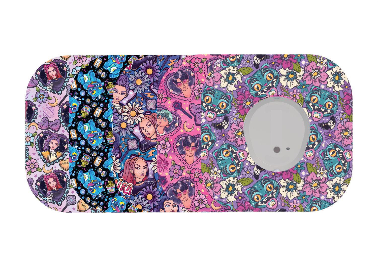 ​Glucomart Mini Dexcom G7 Adhesive Patches with Grip Bumper (5 Count) - Pop Music