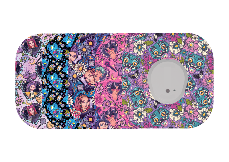 ​Glucomart Mini Dexcom G7 Adhesive Patches with Grip Bumper (5 Count) - Pop Music