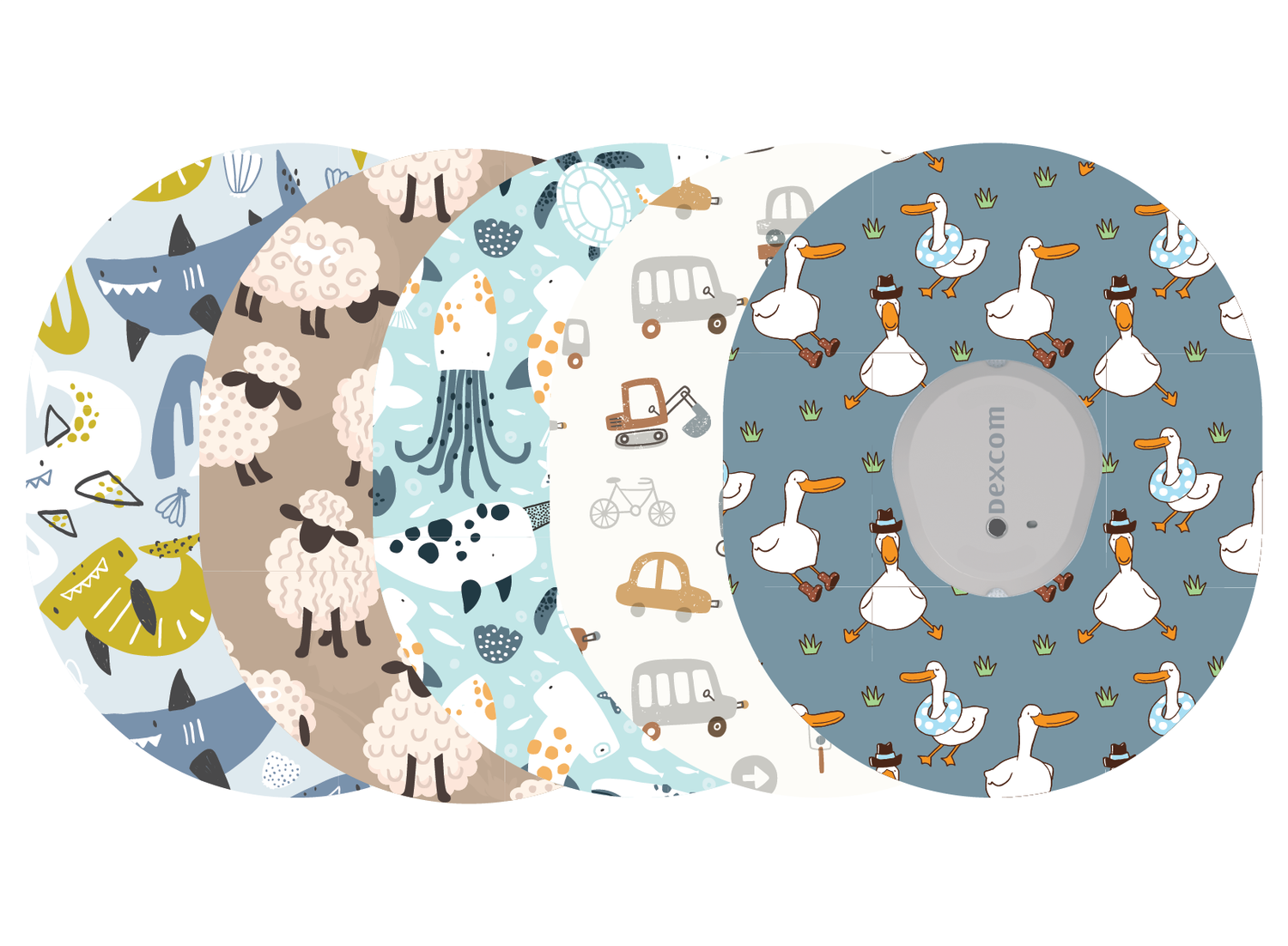 Glucomart Dexcom G7 Adhesive Patches (5-Pack) Little Boys