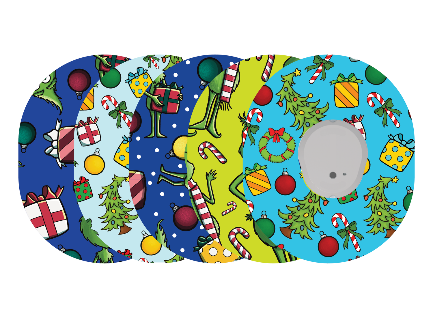 Glucomart Premium Dexcom G7 Adhesive Patches Anti Christmas Dexcom Patch 5-Pack