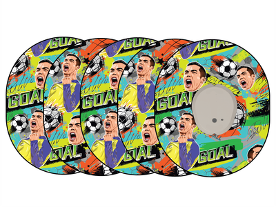 Glucomart Dexcom G7 Adhesive Patches (5-Pack) Soccer Ronaldo - RETIRING