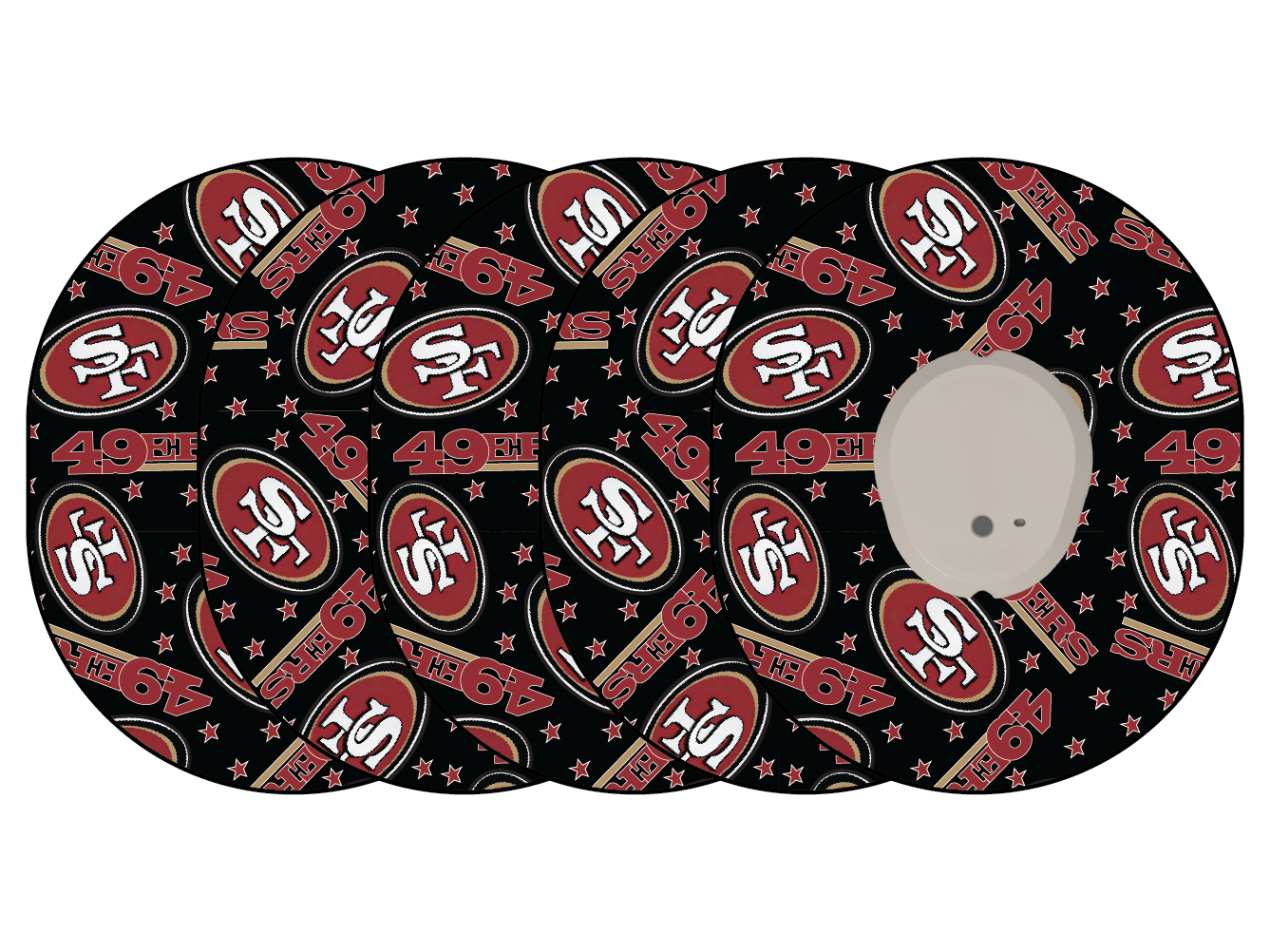 Glucomart Dexcom G7 Adhesive Patches (5-Pack) Football - RETIRING