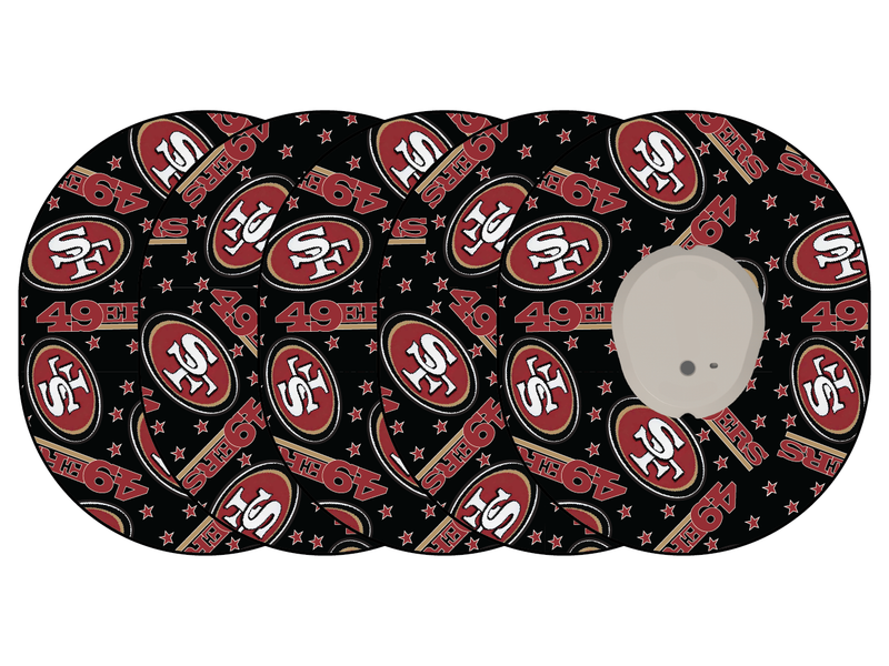 Glucomart Dexcom G7 Adhesive Patches (5-Pack) Football - RETIRING