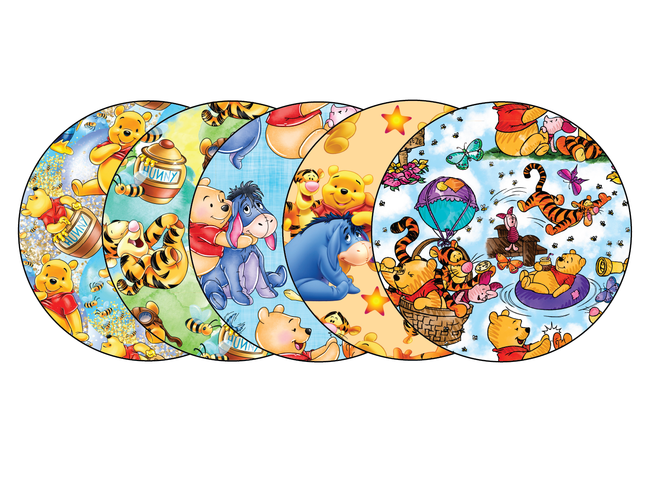 Glucomart Premium Libre Patches Classic Winnie the Pooh Libre OverPatch or Dexcom G7 Patch 5-Pack- RETIRING