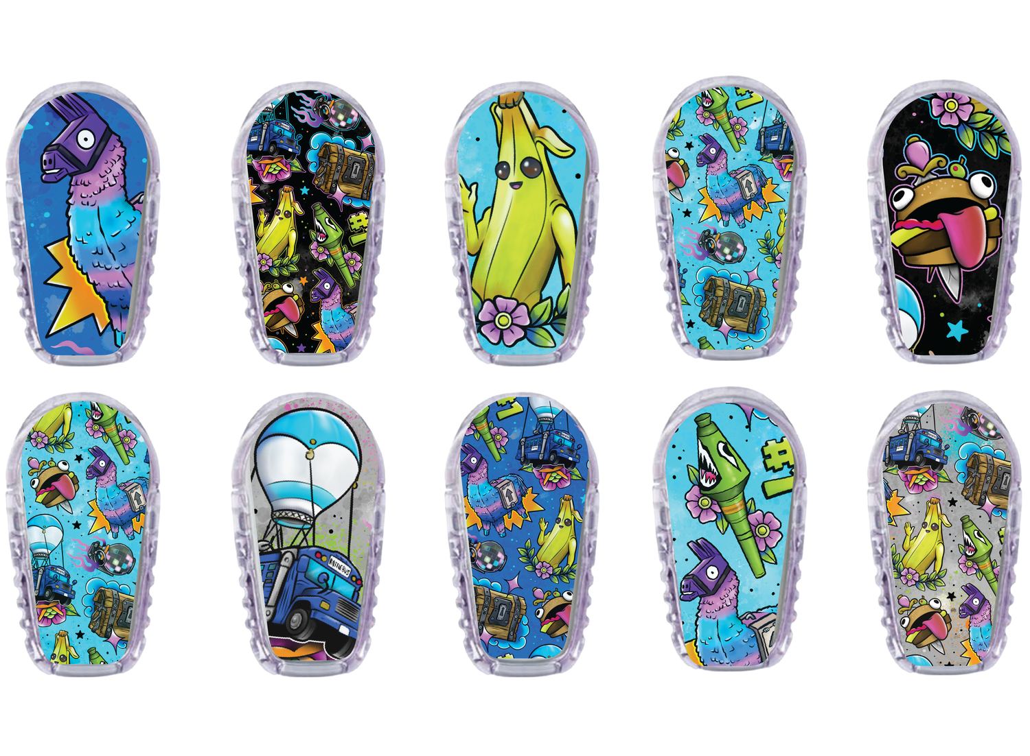 Dexcom G6 Transmitter Stickers Gamer Dexcom Decals - 10 Count Variety Pack