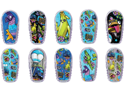 Dexcom G6 Transmitter Stickers Gamer Dexcom Decals - 10 Count Variety Pack