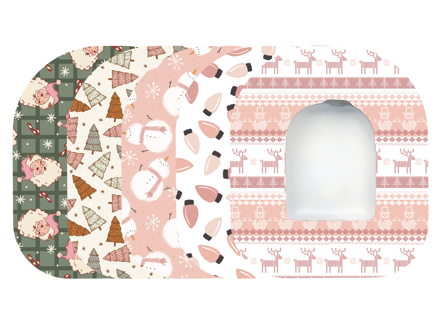 Glucomart Omnipod Adhesive Patches (5-Pack) Blush Noel