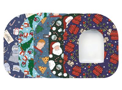 Glucomart Omnipod Adhesive Patches (5-Pack) Christmas Classics
