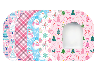 Glucomart Omnipod Adhesive Patches (5-Pack) Preppy Christmas