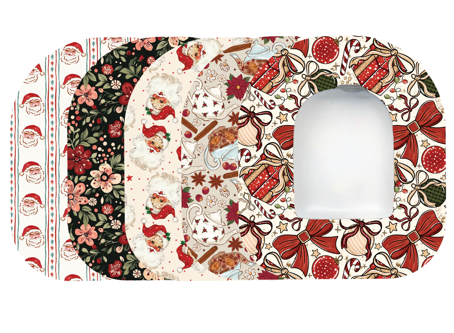 Glucomart Omnipod Adhesive Patches (5-Pack) Vintage Christmas