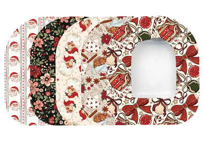 Glucomart Omnipod Adhesive Patches (5-Pack) Vintage Christmas