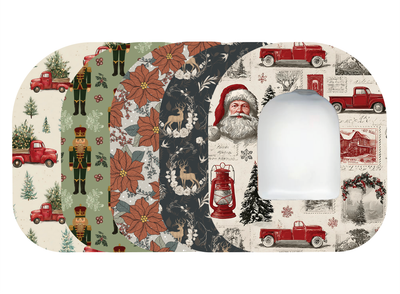 Glucomart Omnipod Adhesive Patches (5-Pack) Midcentury Christmas