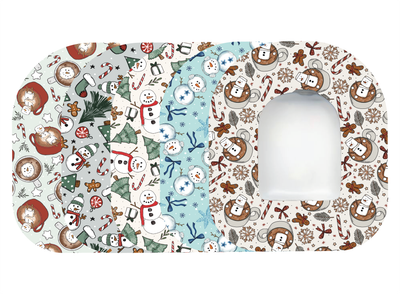 Glucomart Omnipod Adhesive Patches (5-Pack) Frosty Christmas