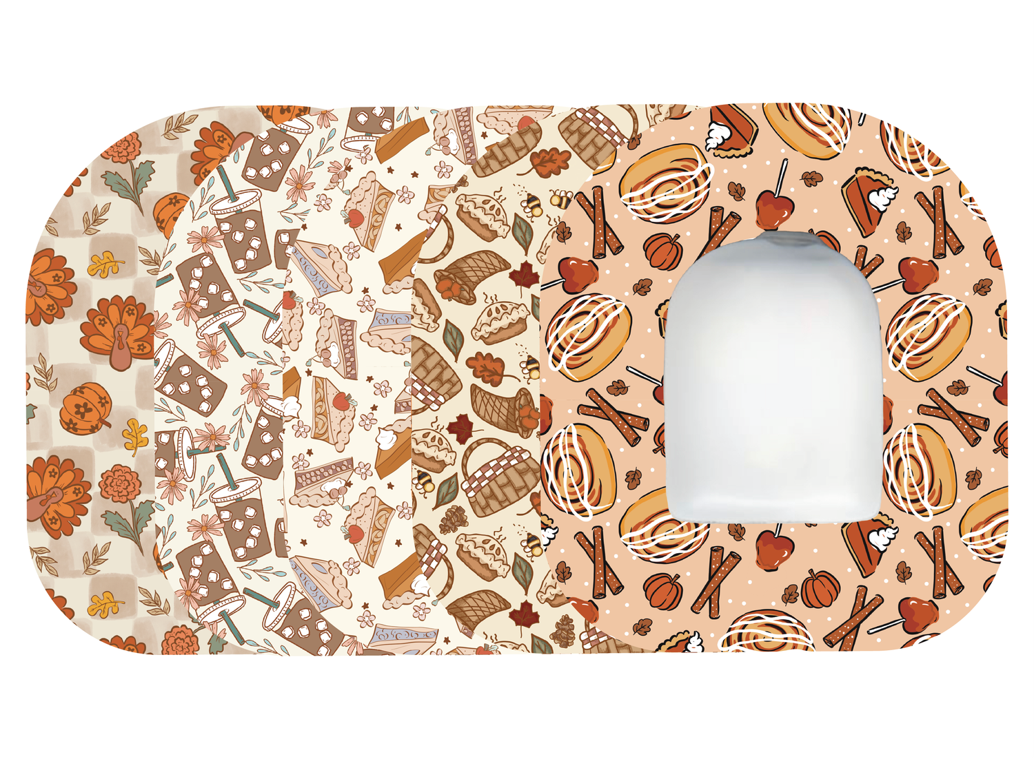 Glucomart Omnipod Adhesive Patches (5-Pack) Spiced Autumn