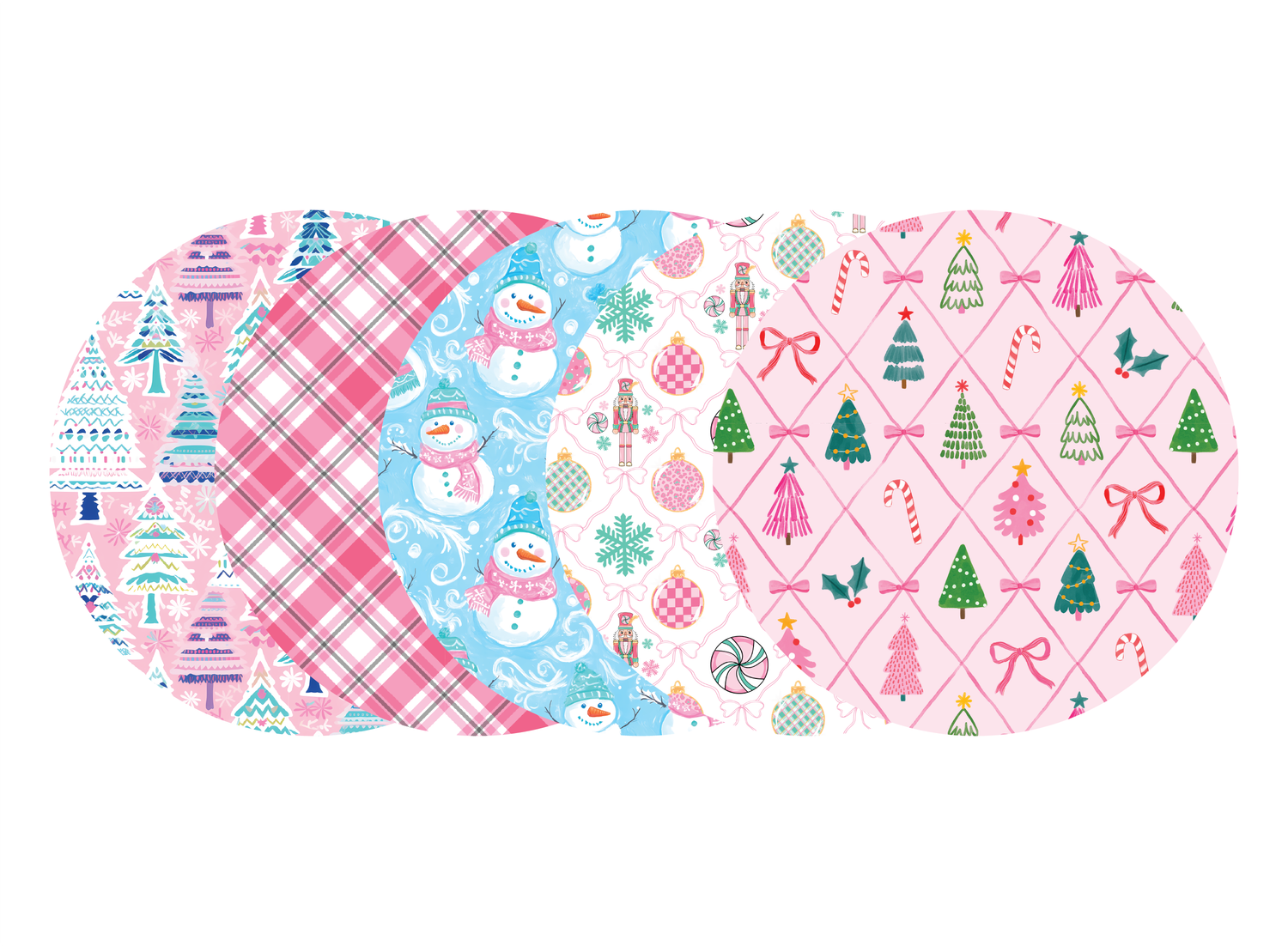 Glucomart Adhesive Patch for Libre, Dexcom G7, Lingo, Instinct &amp; Stelo CGM (5-Pack) Preppy Christmas