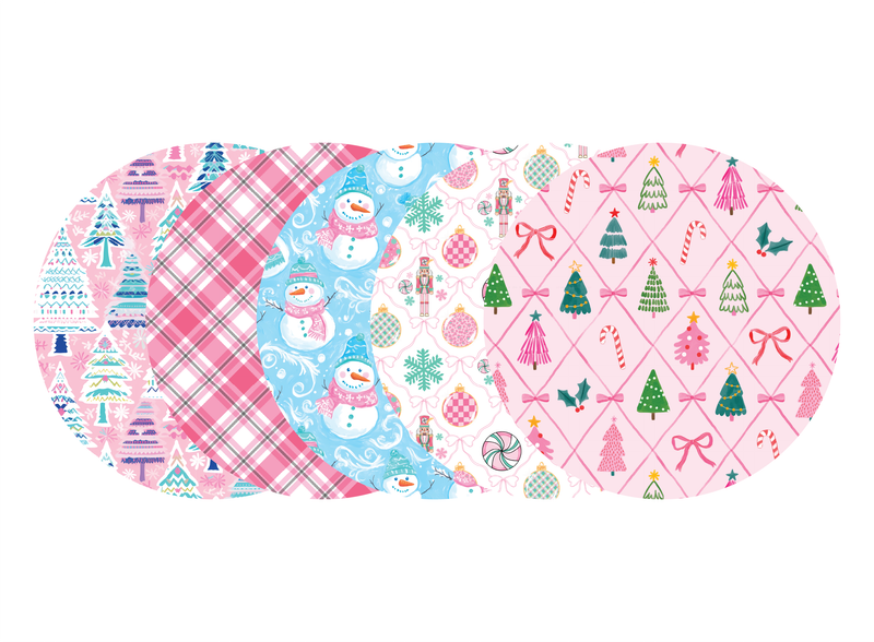 Glucomart Adhesive Patch for Libre, Dexcom G7, Lingo, Instinct &amp; Stelo CGM (5-Pack) Preppy Christmas