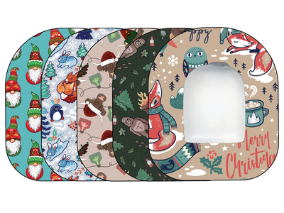 Glucomart Omnipod Adhesive Patches (5-Pack) Rustic Christmas