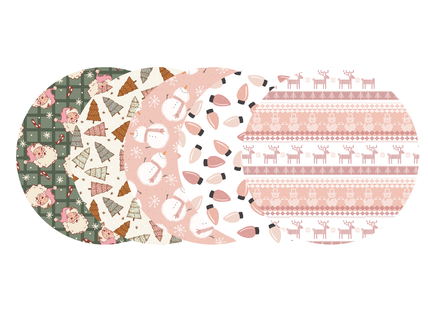 Glucomart Adhesive Patch for Libre, Dexcom G7, Lingo, Instinct &amp; Stelo CGM (5-Pack) Blush Noel Christmas