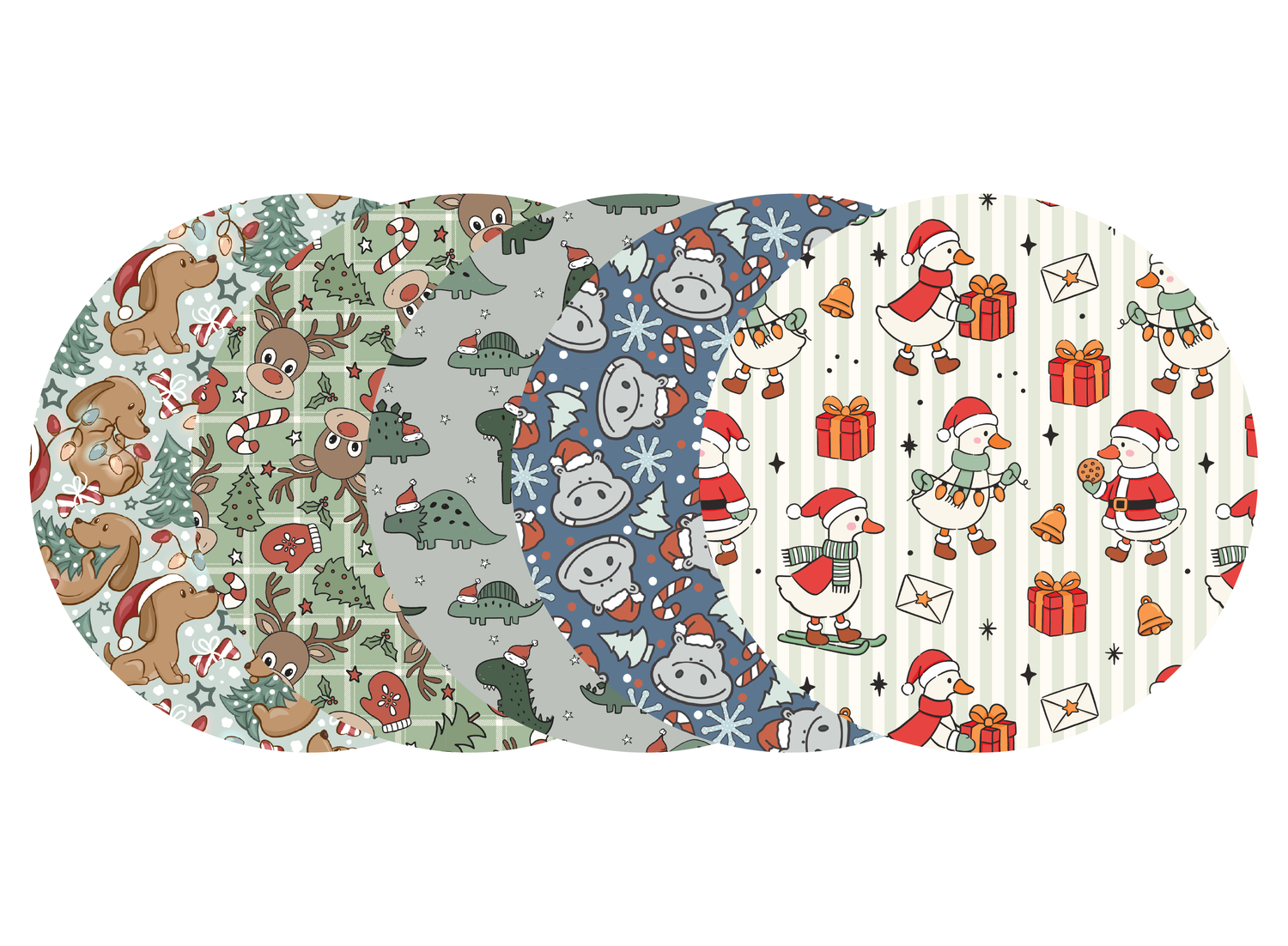 Glucomart Adhesive Patch for Libre, Dexcom G7, Lingo, Instinct &amp; Stelo CGM (5-Pack) Christmas Cuties