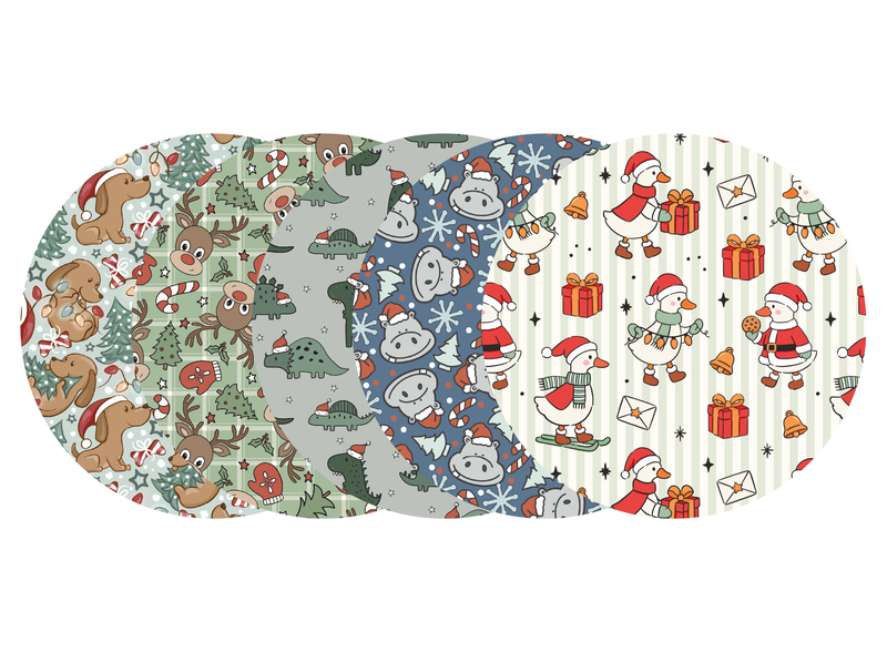 Glucomart Adhesive Patch for Libre, Dexcom G7, Lingo, Instinct &amp; Stelo CGM (5-Pack) Christmas Cuties