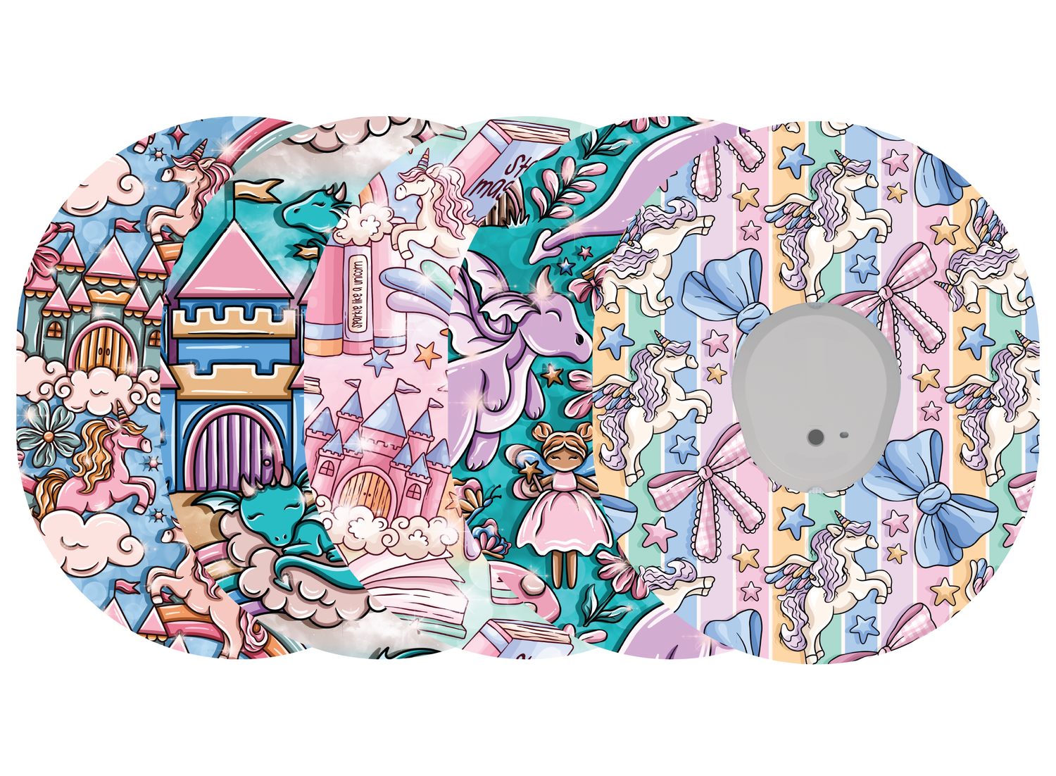 Glucomart Dexcom G7 Adhesive Patches (5-Pack) Fairytale Princess