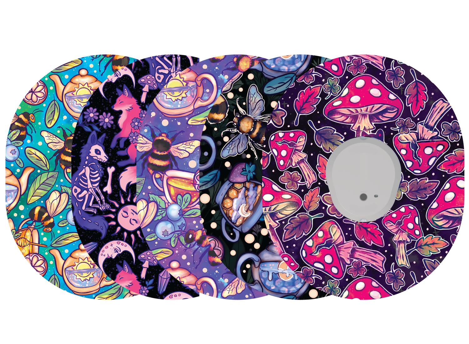 Glucomart Dexcom G7 Adhesive Patches (5-Pack) Enchanted Forest