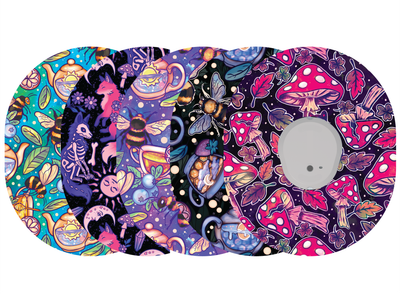 Glucomart Dexcom G7 Adhesive Patches (5-Pack) Enchanted Forest