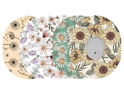 Glucomart Dexcom G7 Adhesive Patches (5-Pack) Meadow Floral