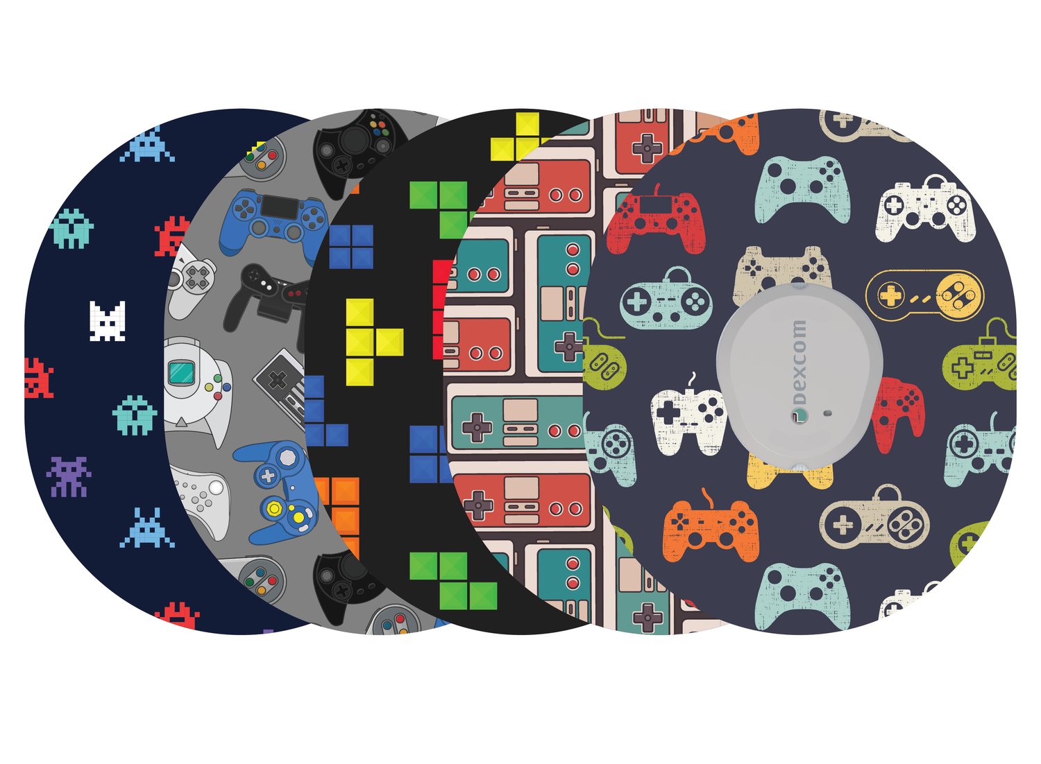 Glucomart Dexcom G7 Adhesive Patches (5-Pack) Vintage Gamer