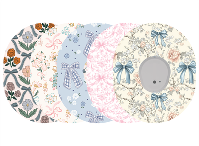 Glucomart Dexcom G7 Adhesive Patches (5-Pack) Vintage Bows