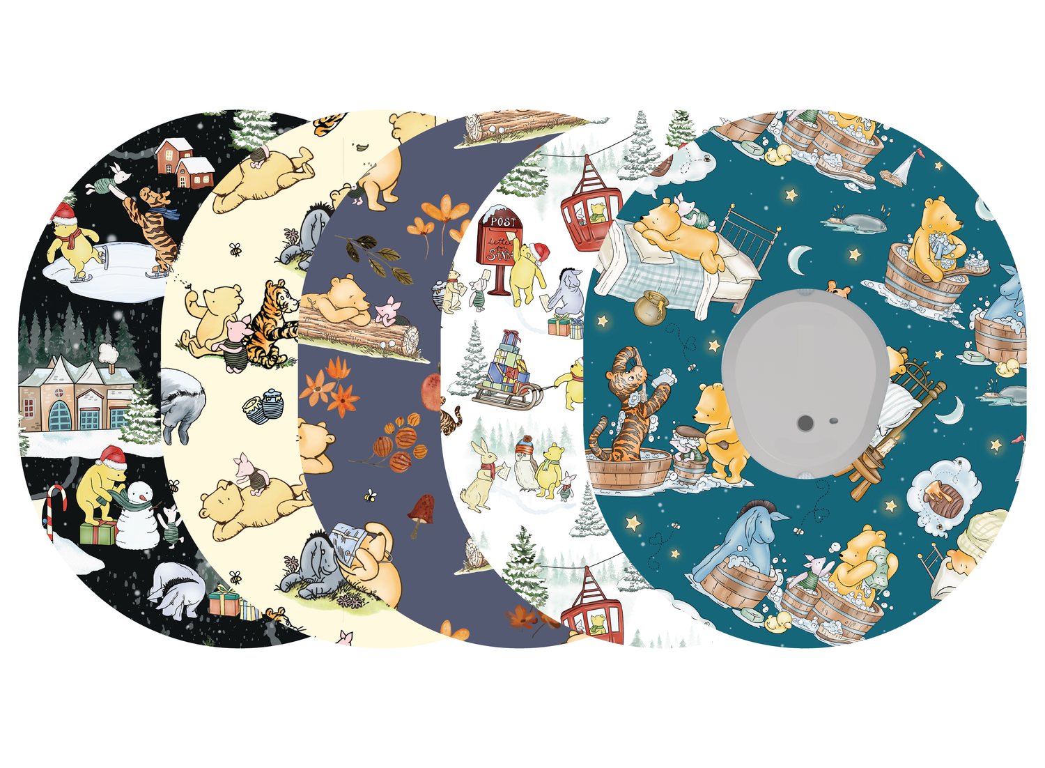 Glucomart Dexcom G7 Adhesive Patches (5-Pack) Winter Pooh