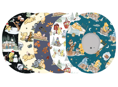 Glucomart Dexcom G7 Adhesive Patches (5-Pack) Winter Pooh