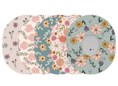 Glucomart Dexcom G7 Adhesive Patches (5-Pack) Blush Floral