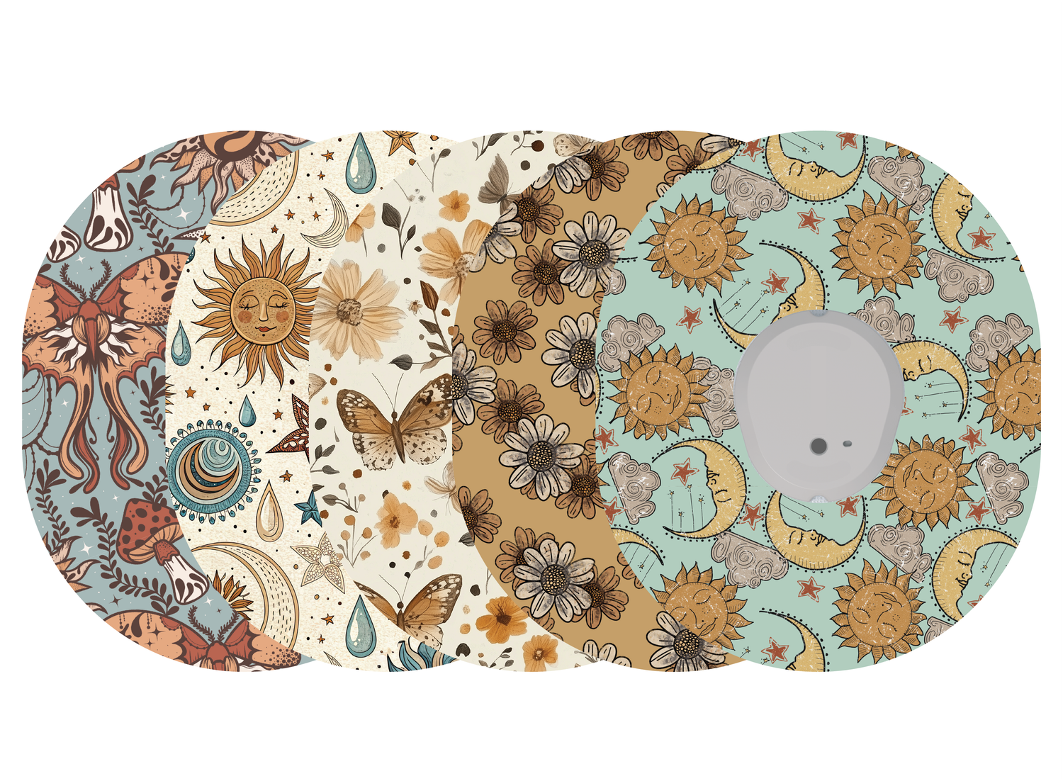 Glucomart Dexcom G7 Adhesive Patches (5-Pack) Celestial Garden