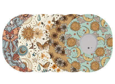 Glucomart Dexcom G7 Adhesive Patches (5-Pack) Celestial Garden