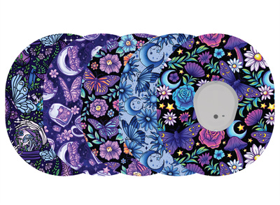 Glucomart Dexcom G7 Adhesive Patches (5-Pack) Midnight Bloom