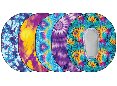 Glucomart Dexcom G6 Adhesive Patches (5-Pack) | Tie Dye