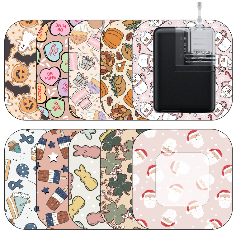 Glucomart Grip Sleeve for Mobi - Stick &amp; Go - Version 2 for Mobi Insulin Pump Skin Placement - 10-Pack Mobi Patches - Holiday