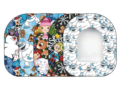 Glucomart Premium Omnipod Patches Christmas Omnipod Tape 5-Pack