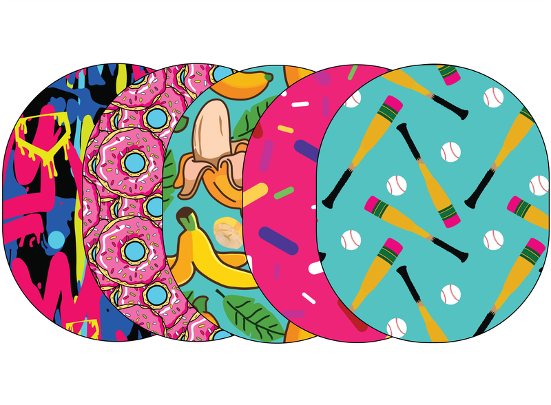 Glucomart Universal CGM Adhesive Patches for Dexcom G6, Dexcom G7, Stelo, Guardian &amp; Libre Sensors | Baseball (5-Pack)