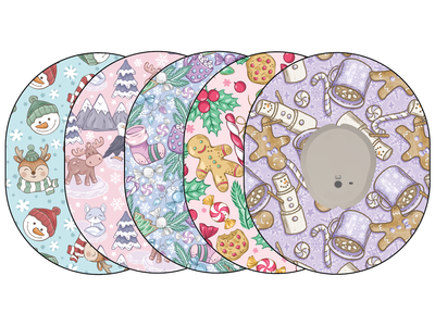 Glucomart Premium Dexcom G7 Adhesive Patches Girly Christmas Dexcom Patch 5-Pack