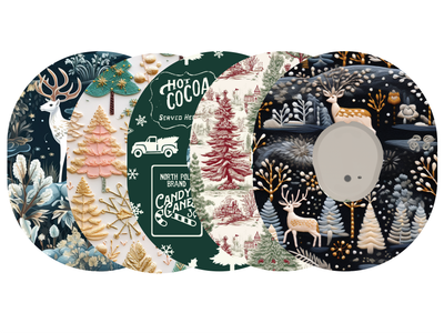 Glucomart Premium Dexcom G7 Patches Woodland Christmas Dexcom Patch 5-Pack