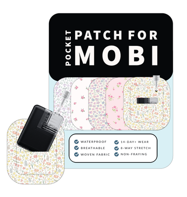Adhesive Pocket for Mobi Insulin Pump (5-Pack) Spring Floral