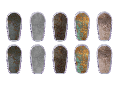 Glucomart Dexcom G6 Transmitter Stickers Grunge 10-Pack